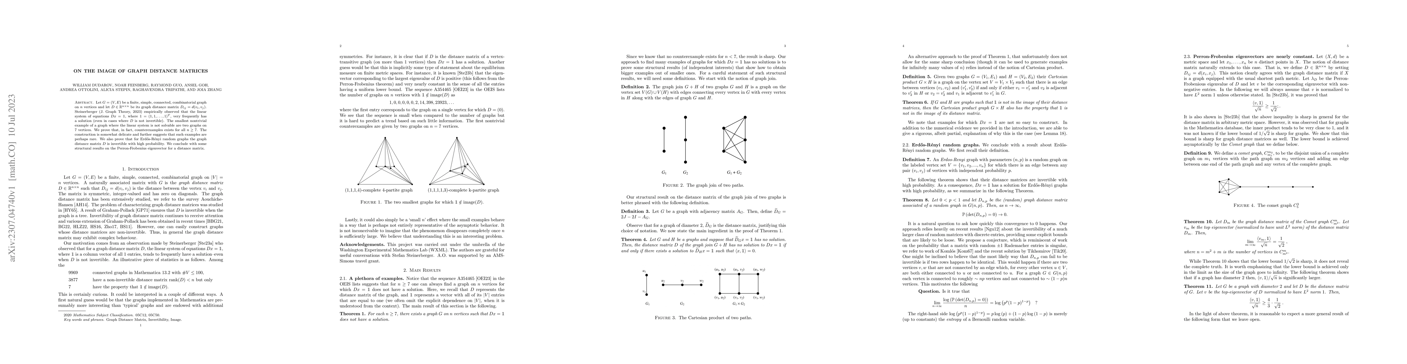 Thumbnail for On the image of graph distance matrices