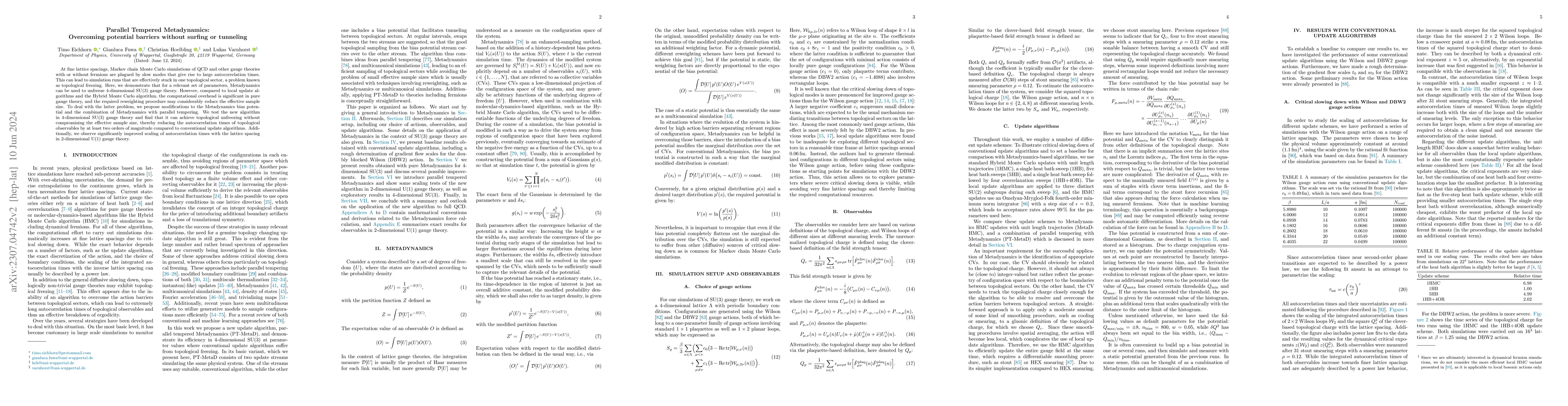 Thumbnail for Parallel Tempered Metadynamics: Overcoming potential barriers without
  surfing or tunneling