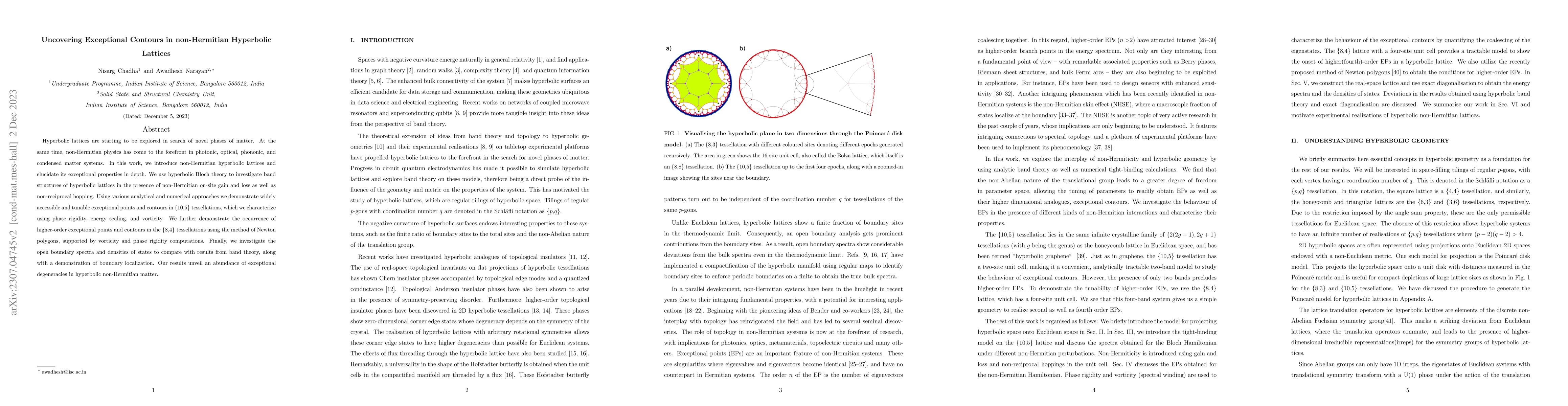 Thumbnail for Uncovering Exceptional Contours in non-Hermitian Hyperbolic Matter