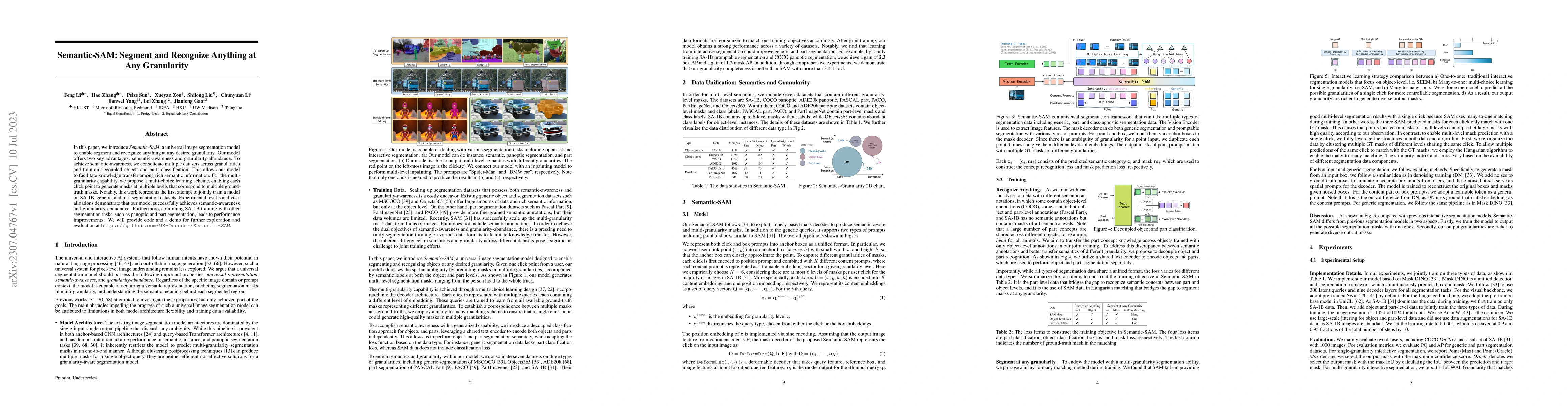 Thumbnail for Semantic-SAM: Segment and Recognize Anything at Any Granularity