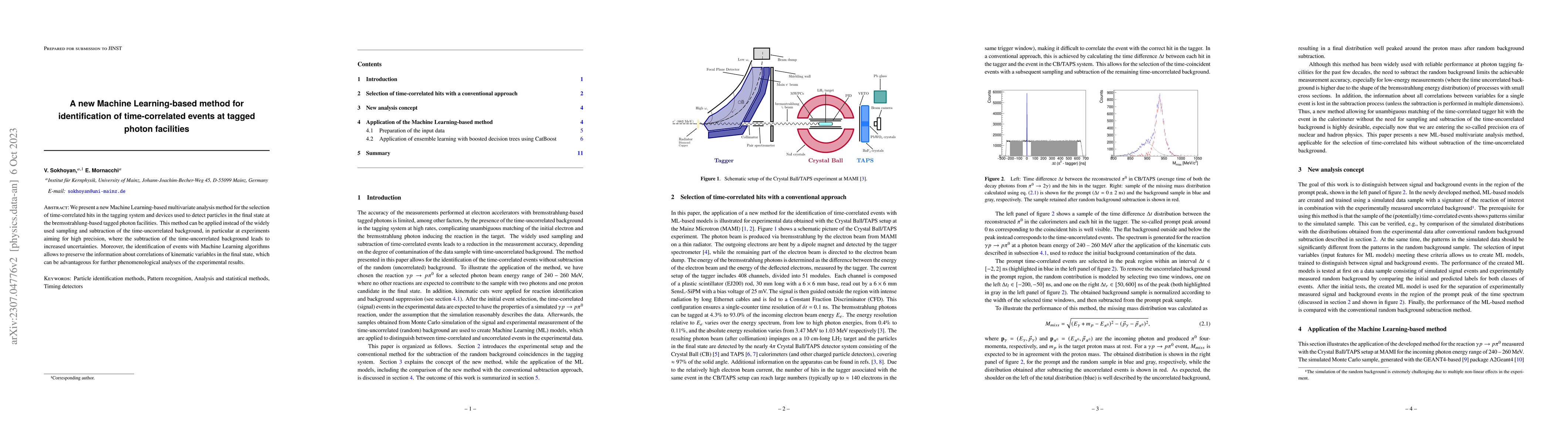 Thumbnail for A new Machine Learning-based method for identification of
  time-correlated events at tagged photon facilities