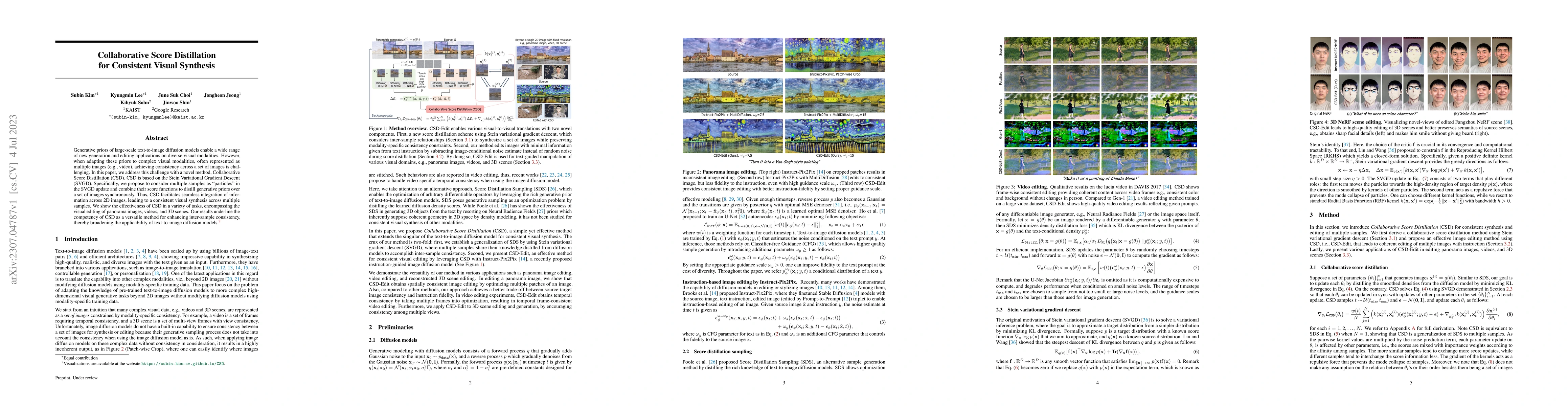 Thumbnail for Collaborative Score Distillation for Consistent Visual Synthesis