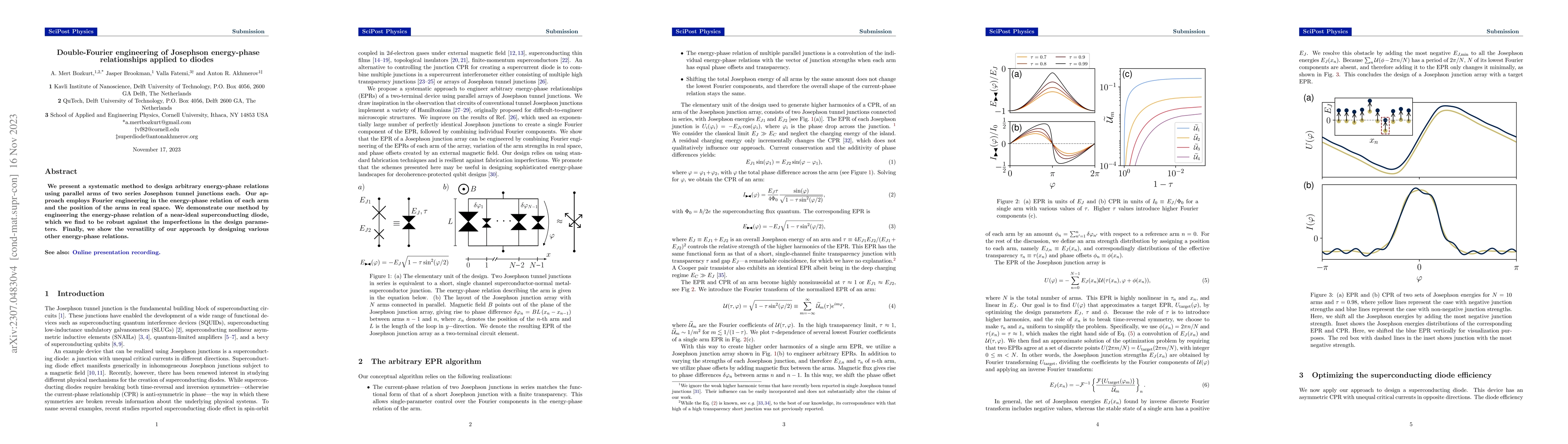 Thumbnail for Double-Fourier engineering of Josephson energy-phase relationships
  applied to diodes