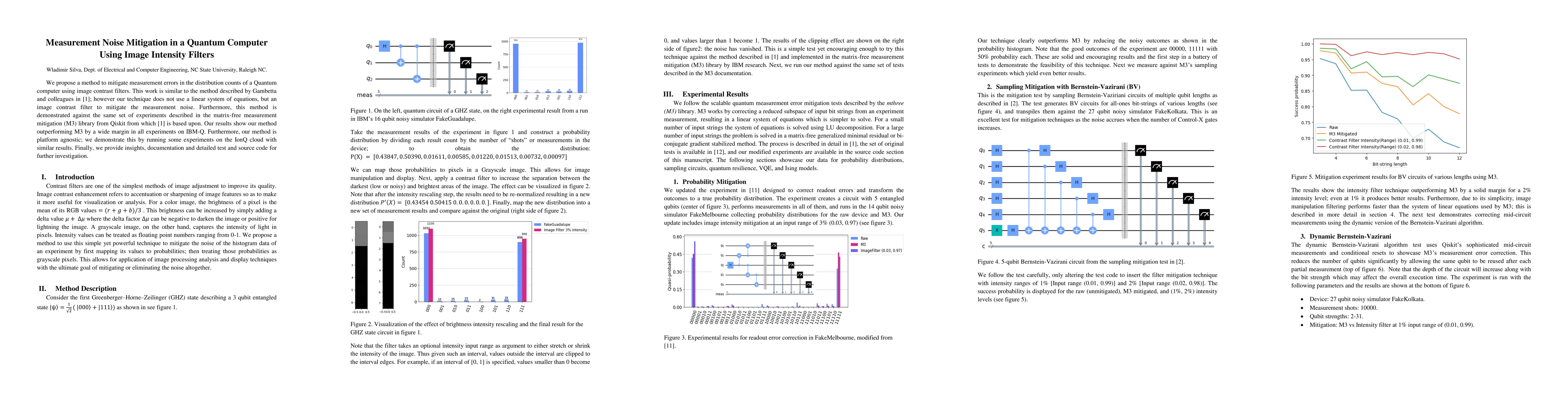 Thumbnail for Measurement Noise Mitigation in a Quantum Computer Using Image Intensity
  Filters