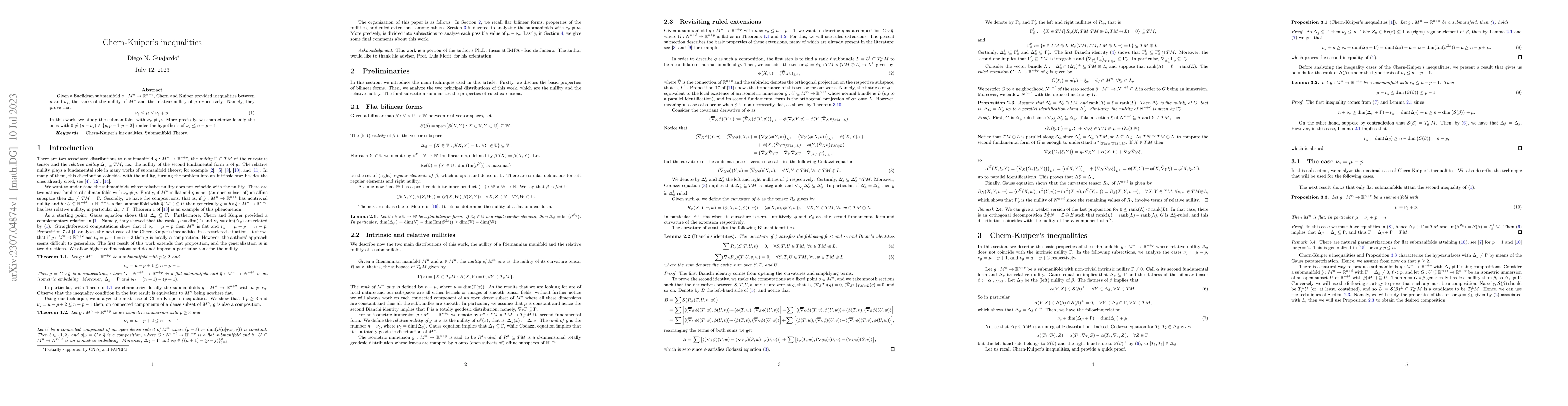 Thumbnail for Chern-Kuiper's inequalities