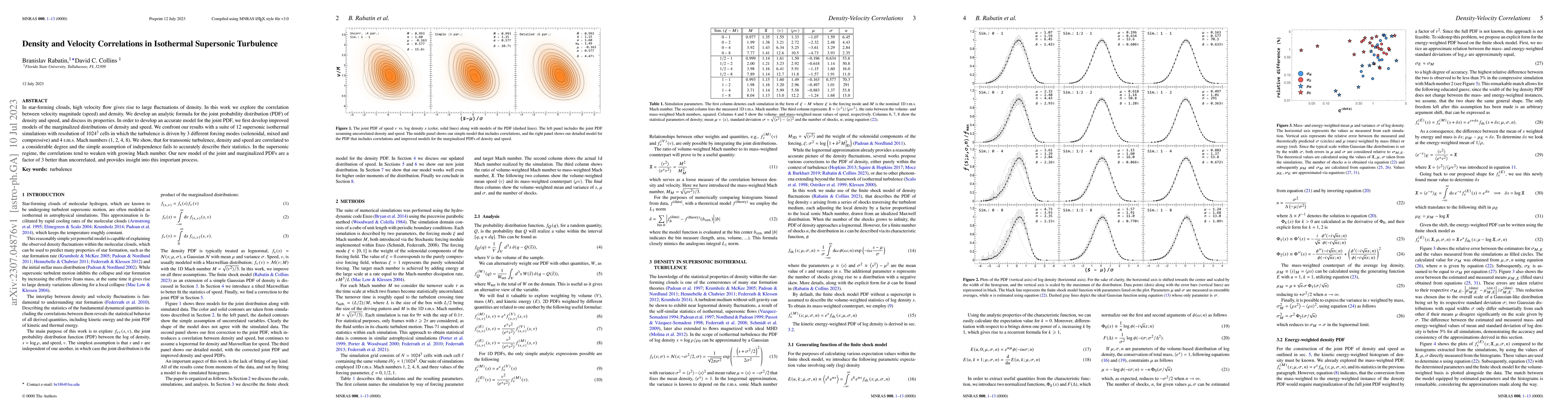 Thumbnail for Density and Velocity Correlations in Isothermal Supersonic Turbulence