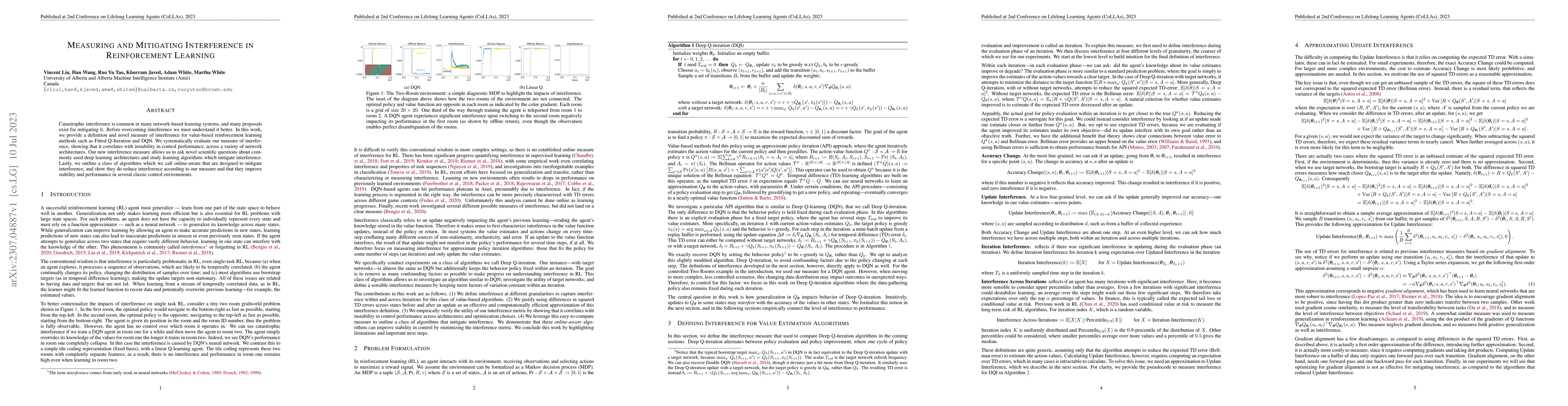 Thumbnail for Measuring and Mitigating Interference in Reinforcement Learning