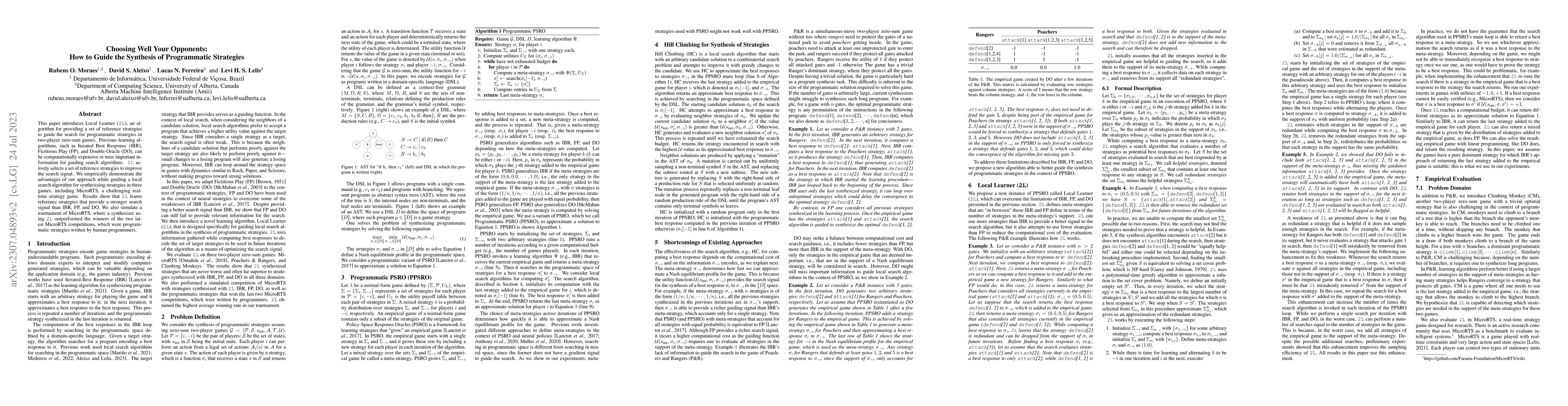 Thumbnail for Choosing Well Your Opponents: How to Guide the Synthesis of Programmatic
  Strategies