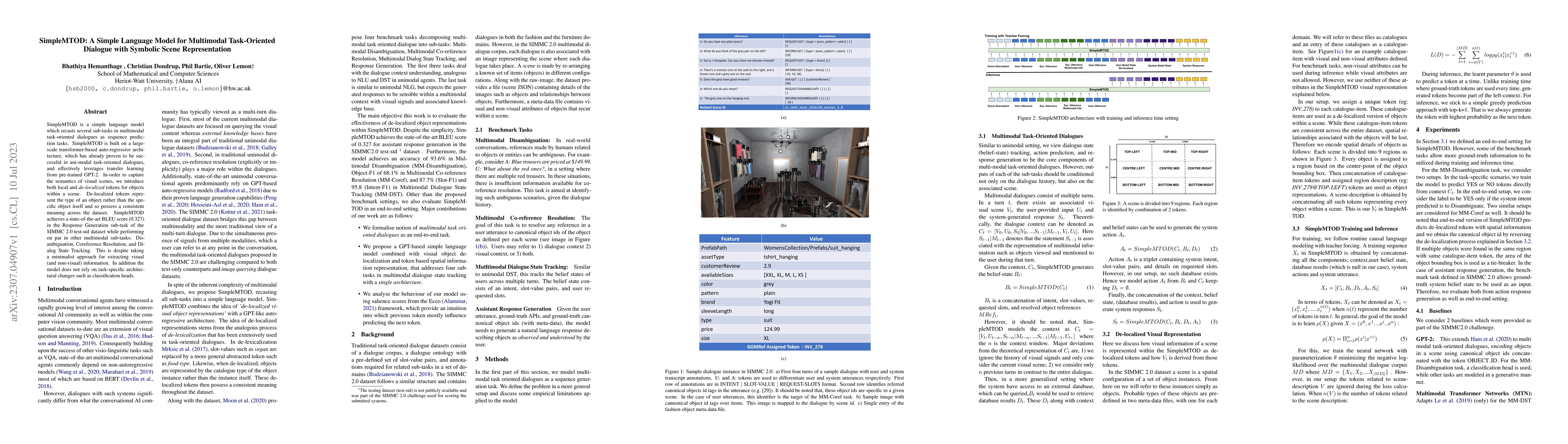Thumbnail for SimpleMTOD: A Simple Language Model for Multimodal Task-Oriented
  Dialogue with Symbolic Scene Representation