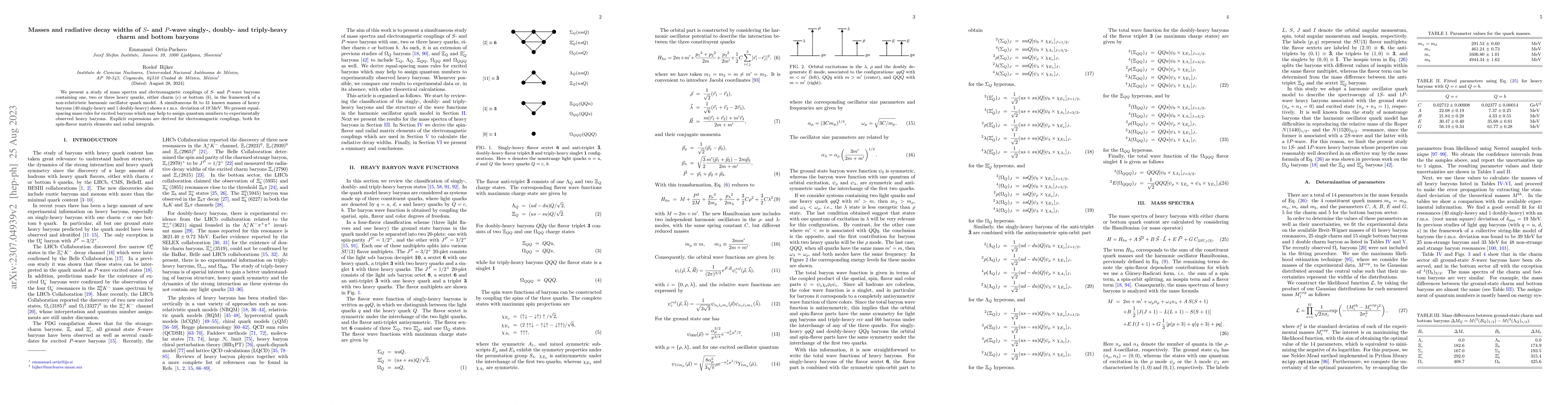 Thumbnail for Masses and radiative decay widths of S- and P-wave singly-, doubly- and
  triply-heavy charm and bottom baryons