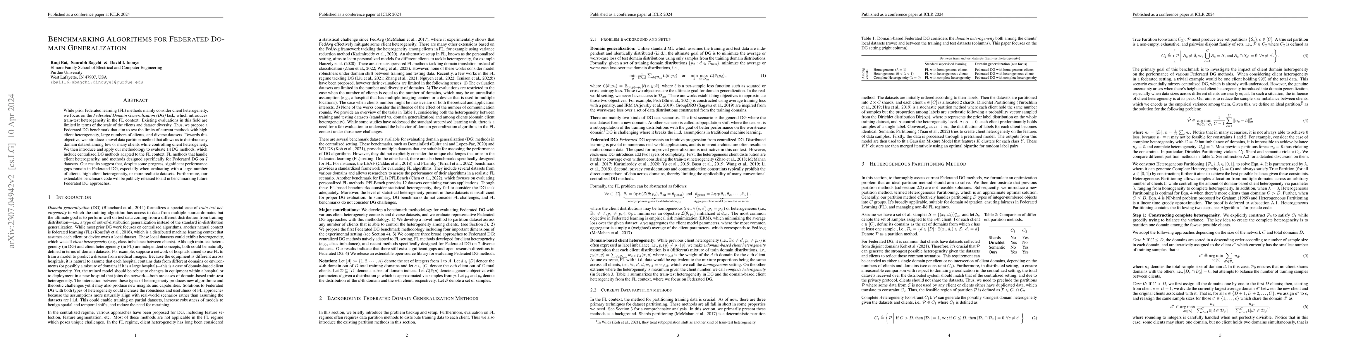 Thumbnail for Benchmarking Algorithms for Federated Domain Generalization