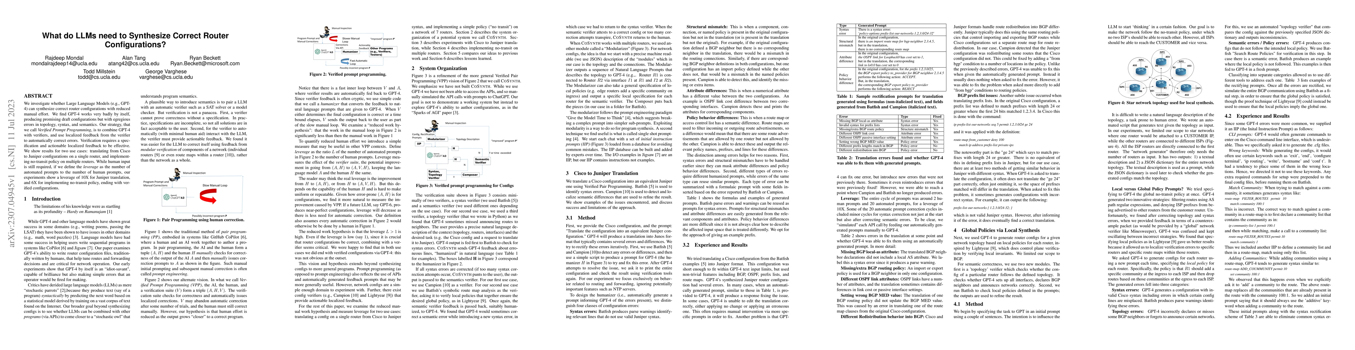 Thumbnail for What do LLMs need to Synthesize Correct Router Configurations?