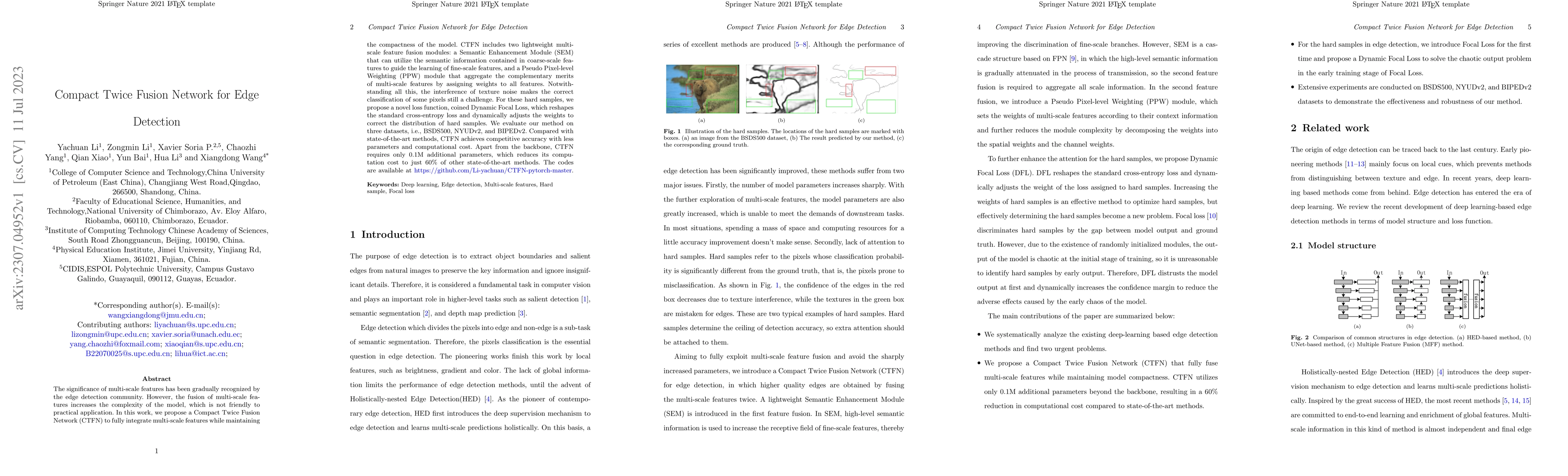 Thumbnail for Compact Twice Fusion Network for Edge Detection