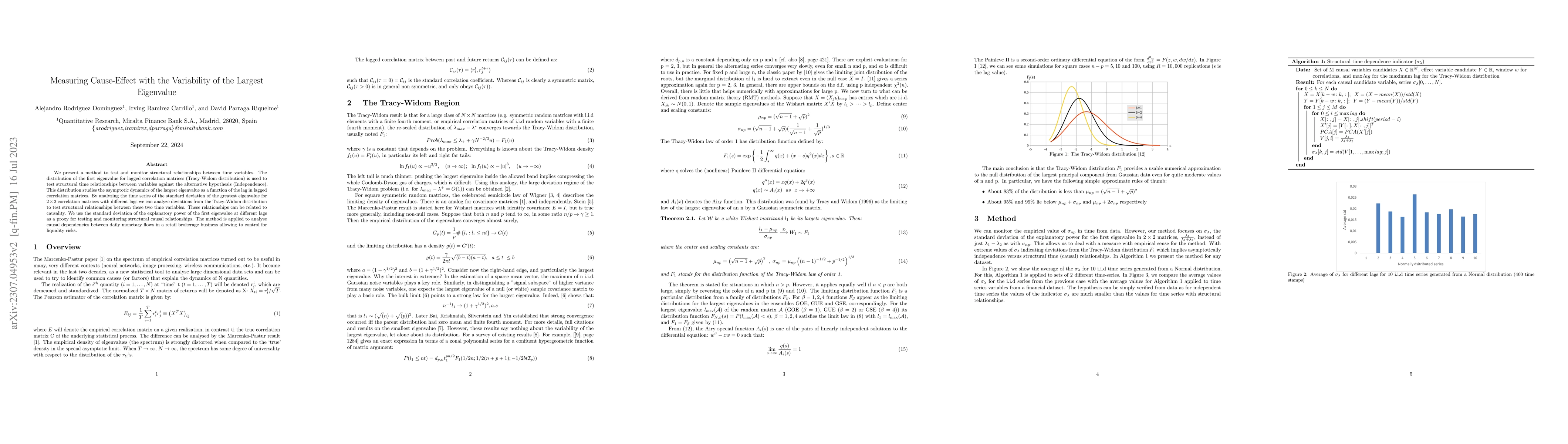 Thumbnail for Measuring Cause-Effect with the Variability of the Largest Eigenvalue