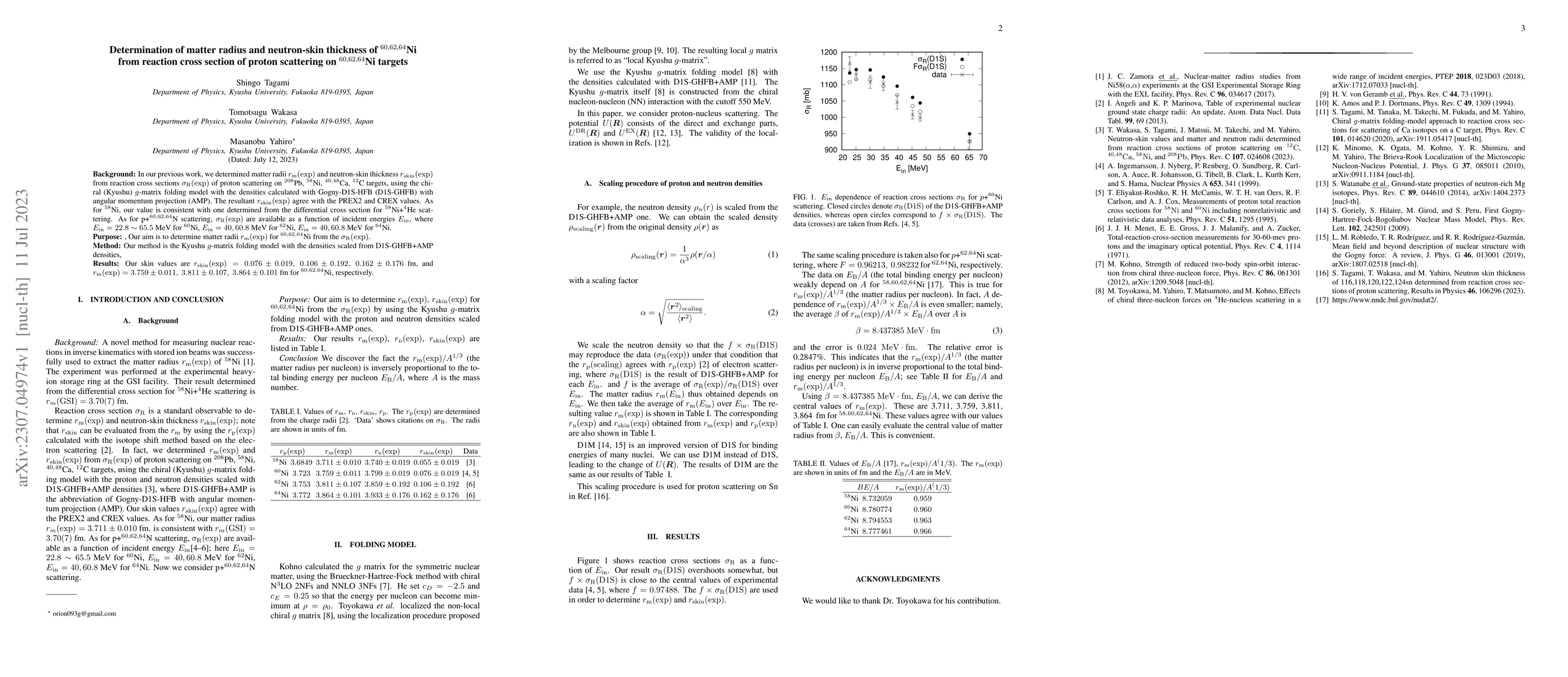 Thumbnail for Determination of matter radius and neutron-skin thickness of
  $^{60,62,64}$Ni from reaction cross section of proton scattering on
  $^{60,62,64}$Ni targets