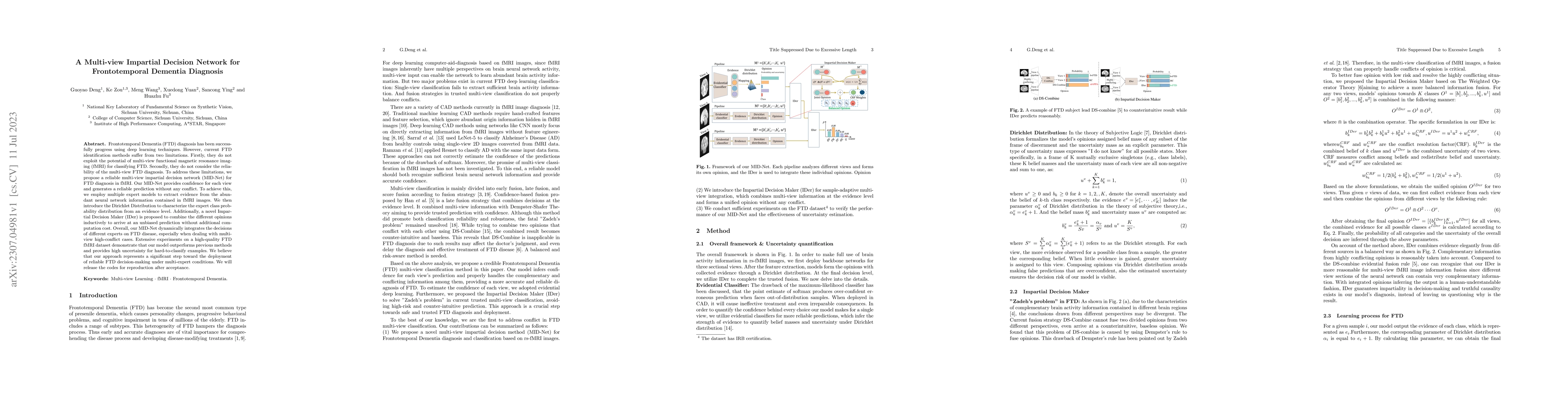 Thumbnail for A Multi-view Impartial Decision Network for Frontotemporal Dementia
  Diagnosis