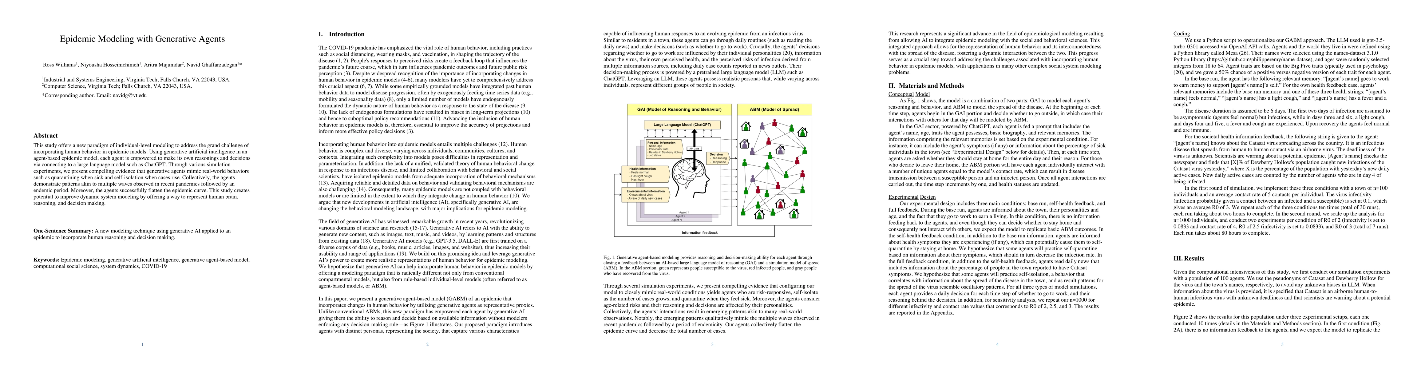 Thumbnail for Epidemic Modeling with Generative Agents