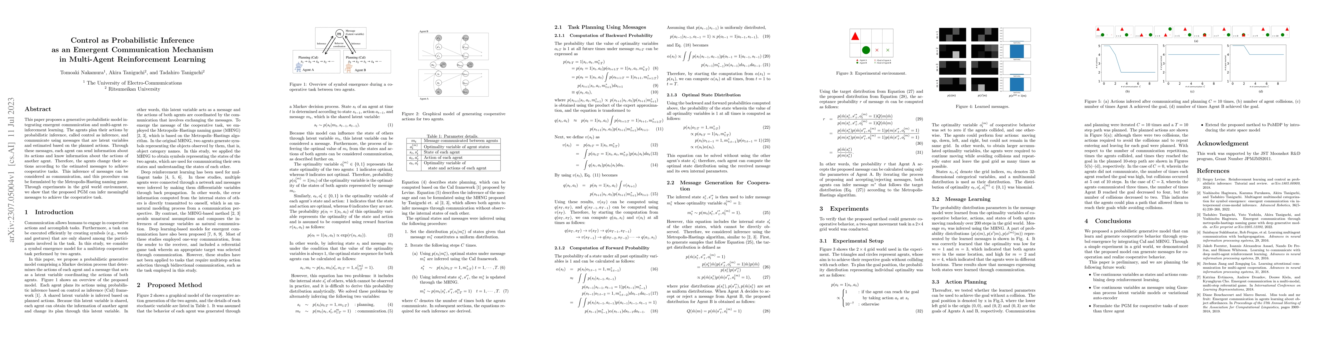 Thumbnail for Control as Probabilistic Inference as an Emergent Communication
  Mechanism in Multi-Agent Reinforcement Learning