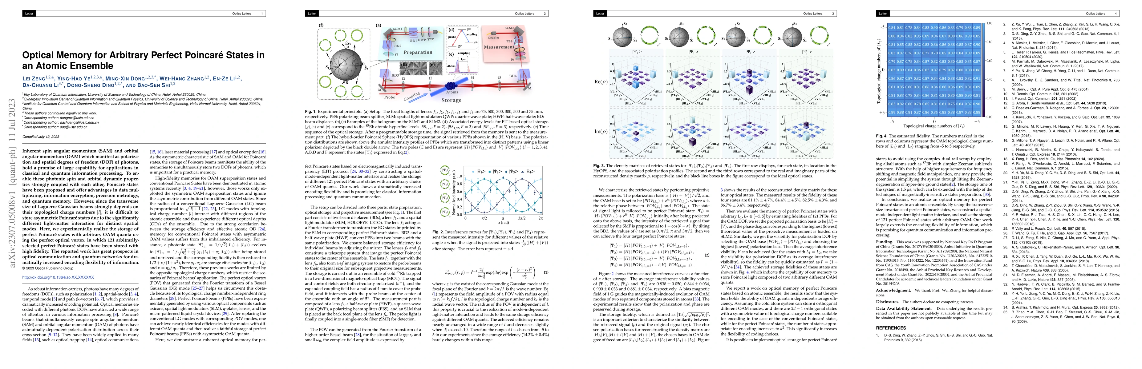 Thumbnail for Optical Memory for Arbitrary Perfect Poincar\'e States in an Atomic
  Ensemble