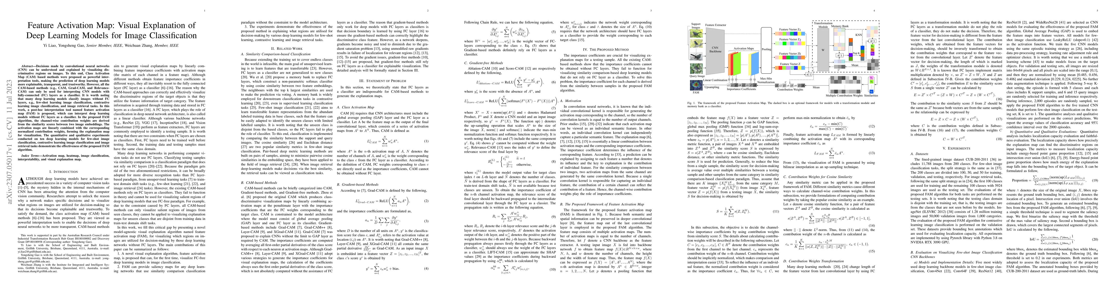 Thumbnail for Feature Activation Map: Visual Explanation of Deep Learning Models for
  Image Classification