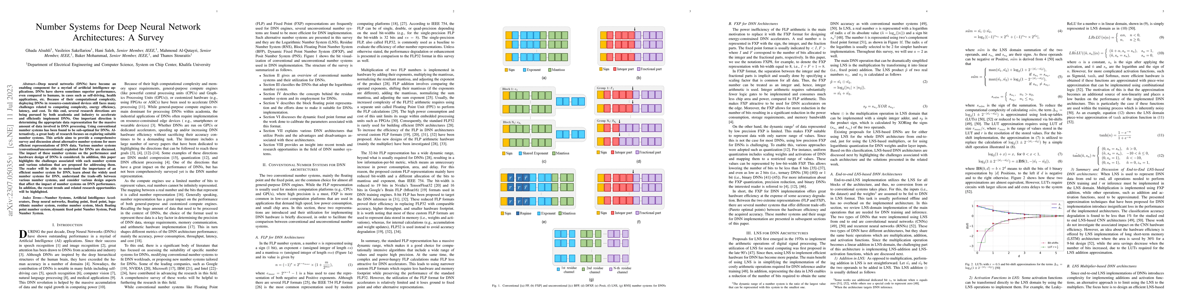 Thumbnail for Number Systems for Deep Neural Network Architectures: A Survey