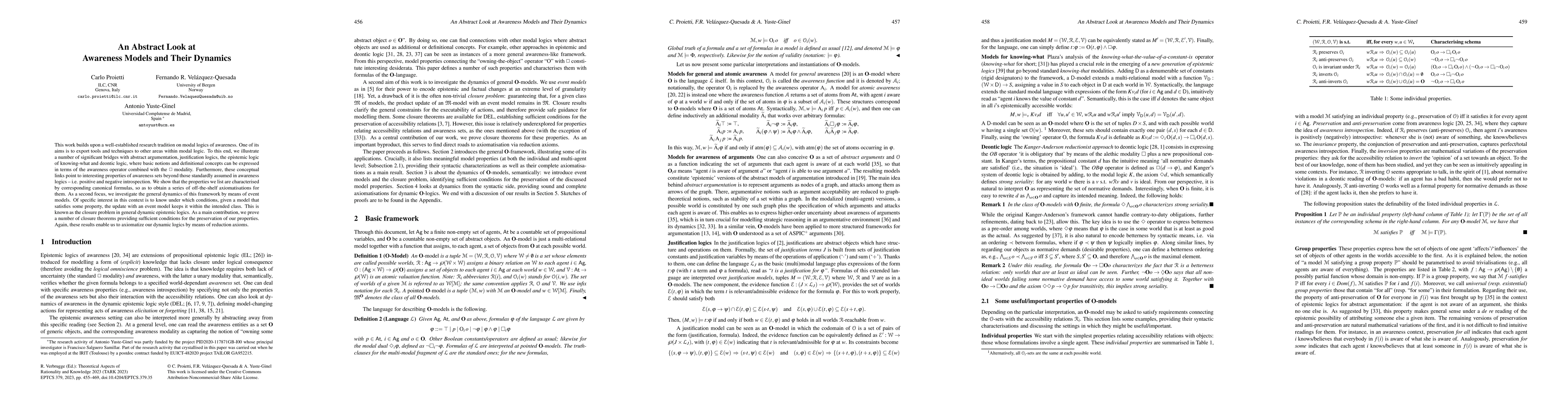 Thumbnail for An Abstract Look at Awareness Models and Their Dynamics