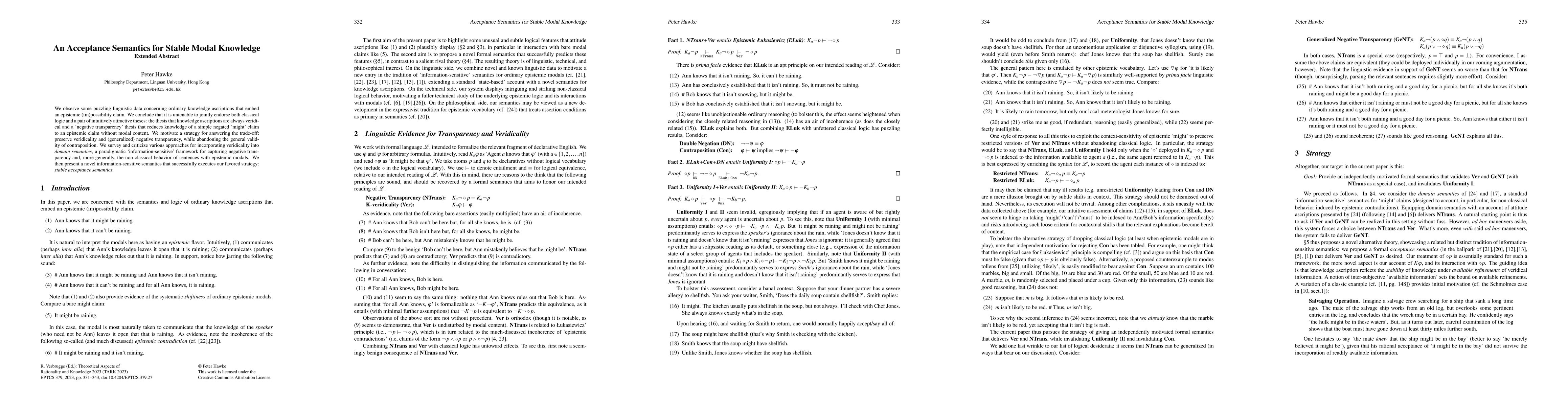 Thumbnail for An Acceptance Semantics for Stable Modal Knowledge