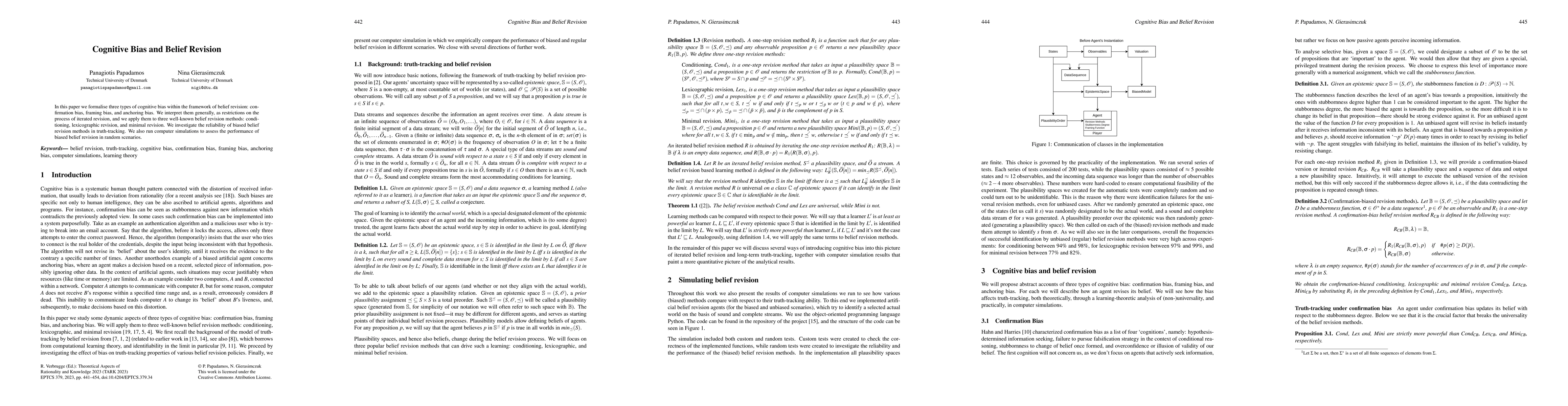 Thumbnail for Cognitive Bias and Belief Revision