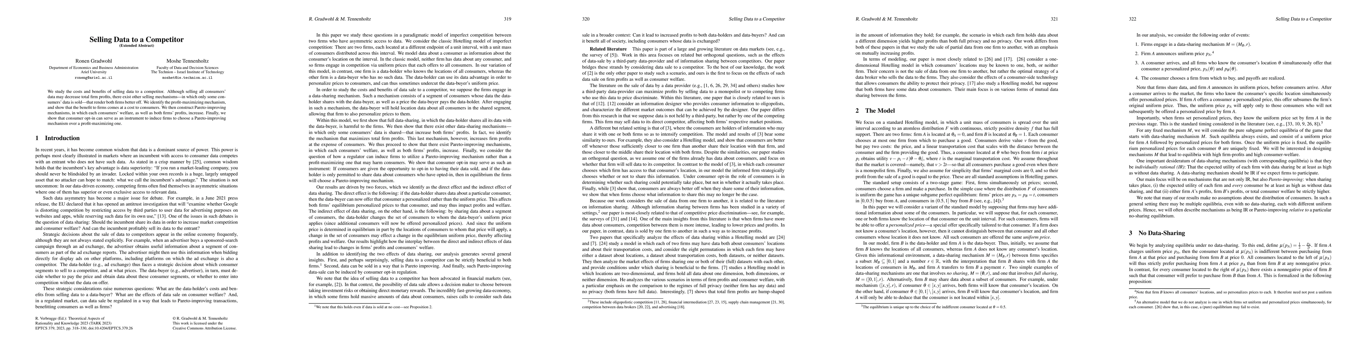 Thumbnail for Selling Data to a Competitor (Extended Abstract)