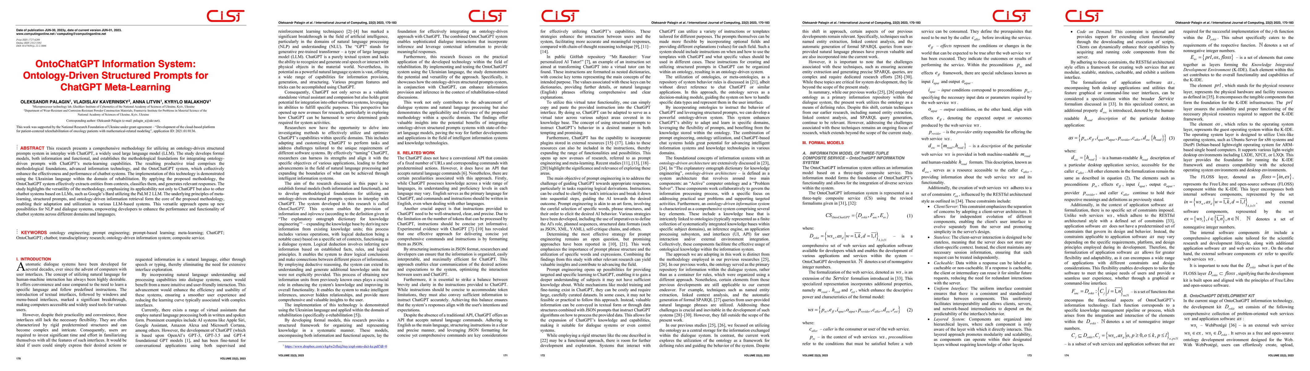 Thumbnail for OntoChatGPT Information System: Ontology-Driven Structured Prompts for
  ChatGPT Meta-Learning
