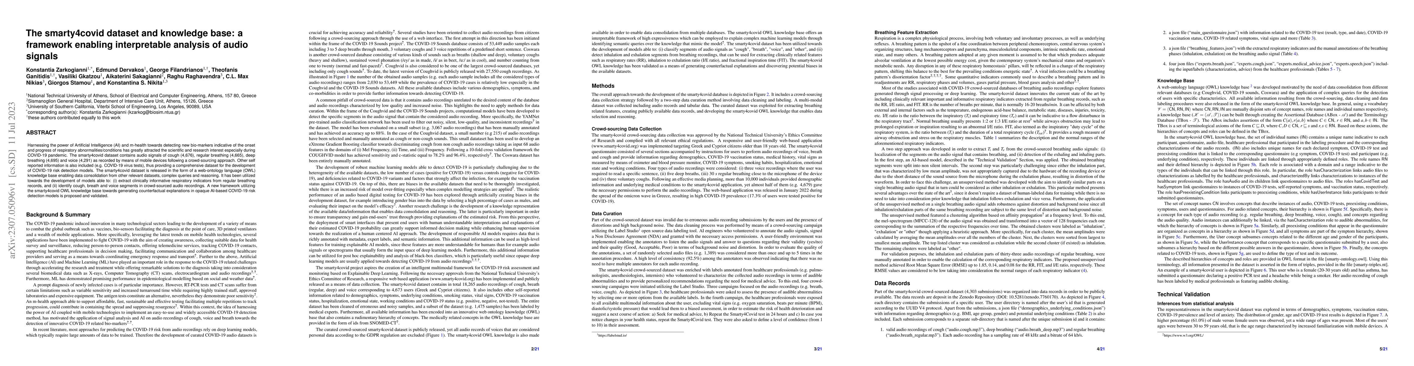 Thumbnail for The smarty4covid dataset and knowledge base: a framework enabling
  interpretable analysis of audio signals