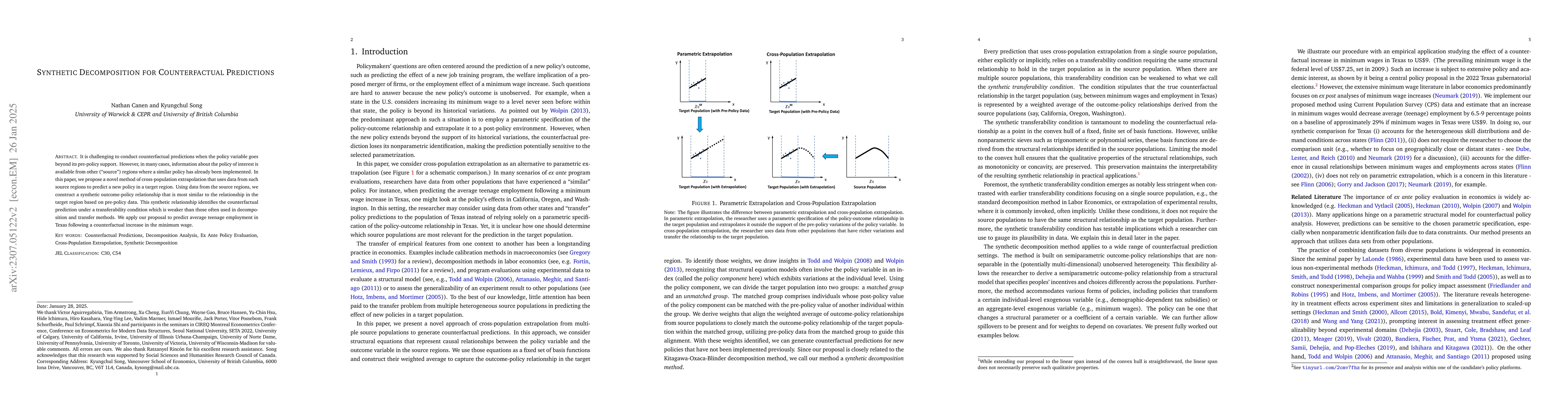 Thumbnail for Synthetic Decomposition for Counterfactual Predictions