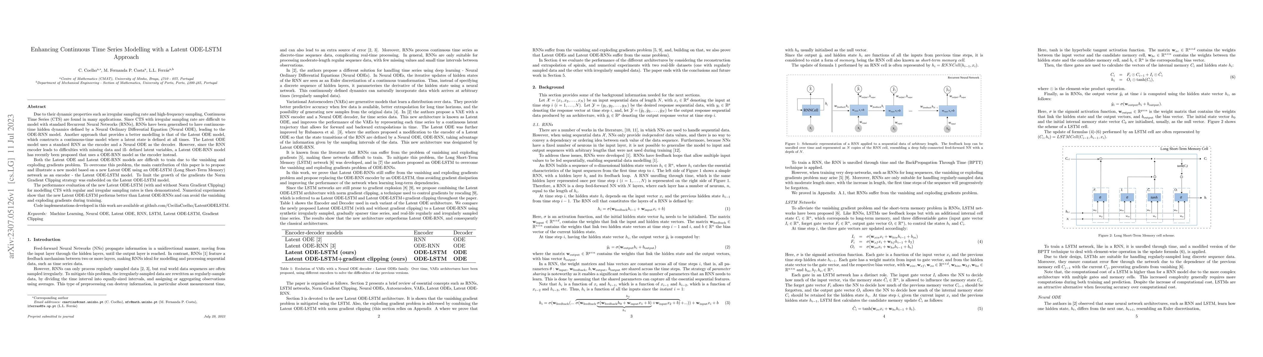 Thumbnail for Enhancing Continuous Time Series Modelling with a Latent ODE-LSTM
  Approach