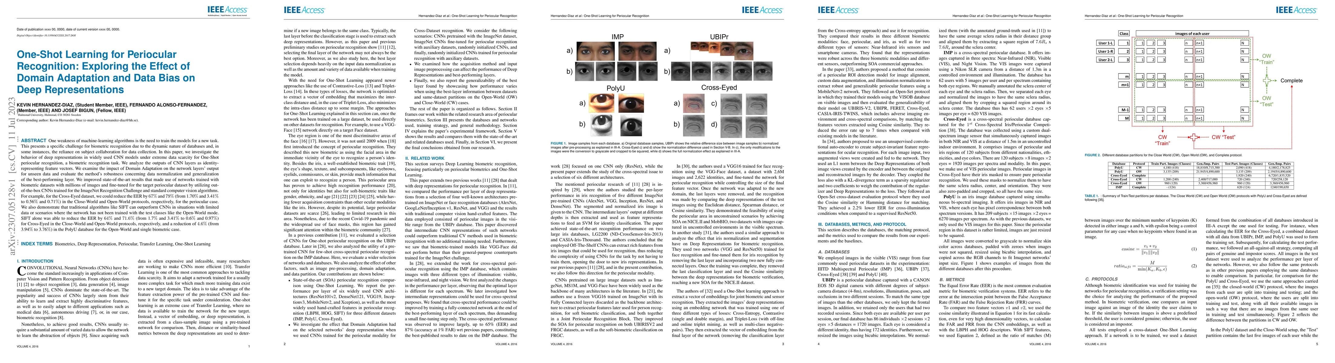 Thumbnail for One-Shot Learning for Periocular Recognition: Exploring the Effect of
  Domain Adaptation and Data Bias on Deep Representations