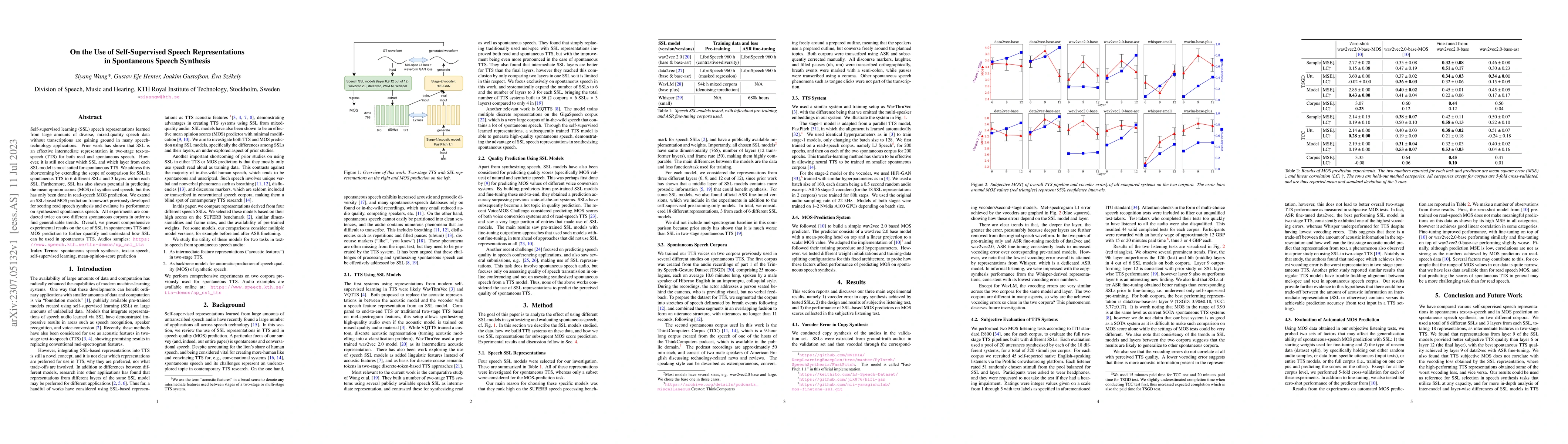 Thumbnail for On the Use of Self-Supervised Speech Representations in Spontaneous
  Speech Synthesis