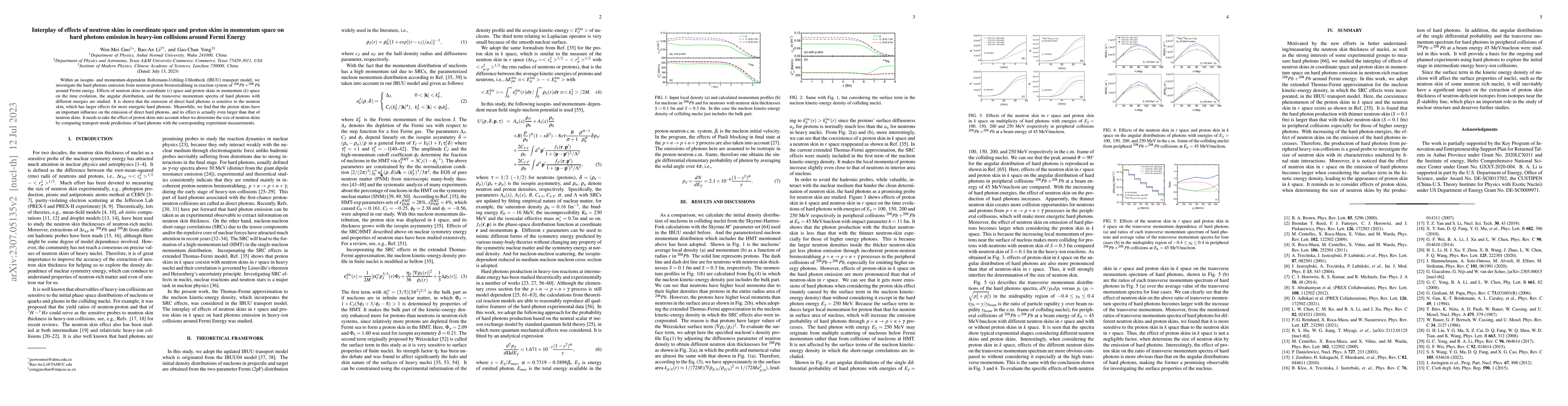 Thumbnail for Interplay of effects of neutron skins in coordinate space and proton
  skins in momentum space on hard photons emission in heavy-ion collisions
  around Fermi Energy