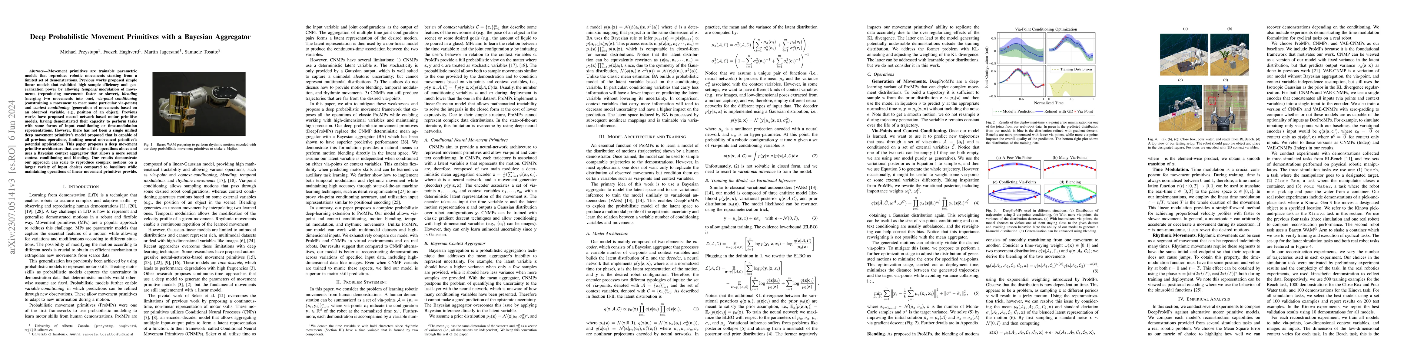 Thumbnail for Deep Probabilistic Movement Primitives with a Bayesian Aggregator
