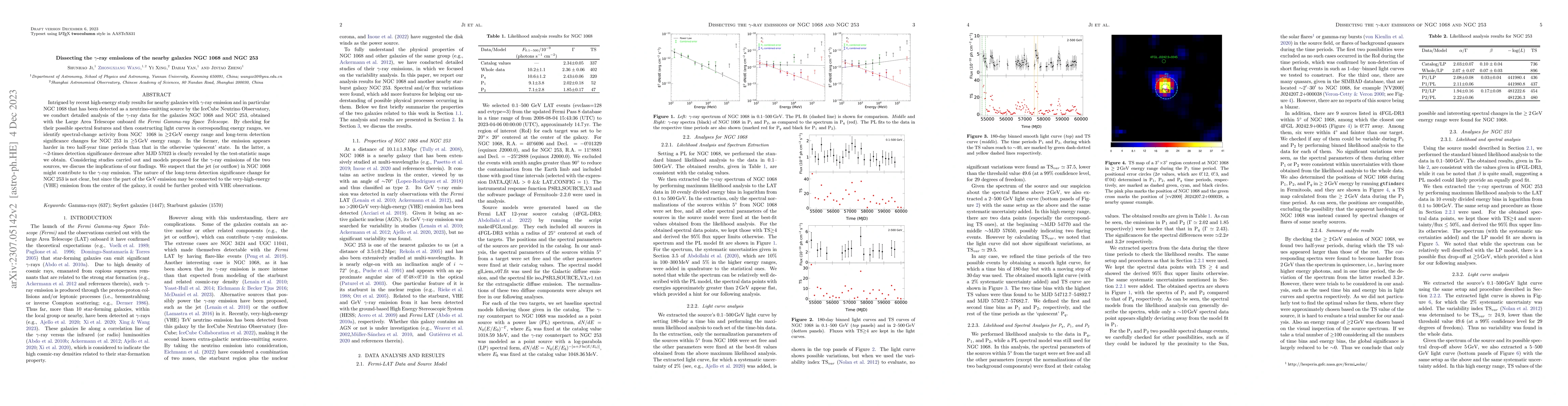 Thumbnail for Dissecting the gamma-ray emissions of the nearby galaxies NGC 1068 and
  NGC 253