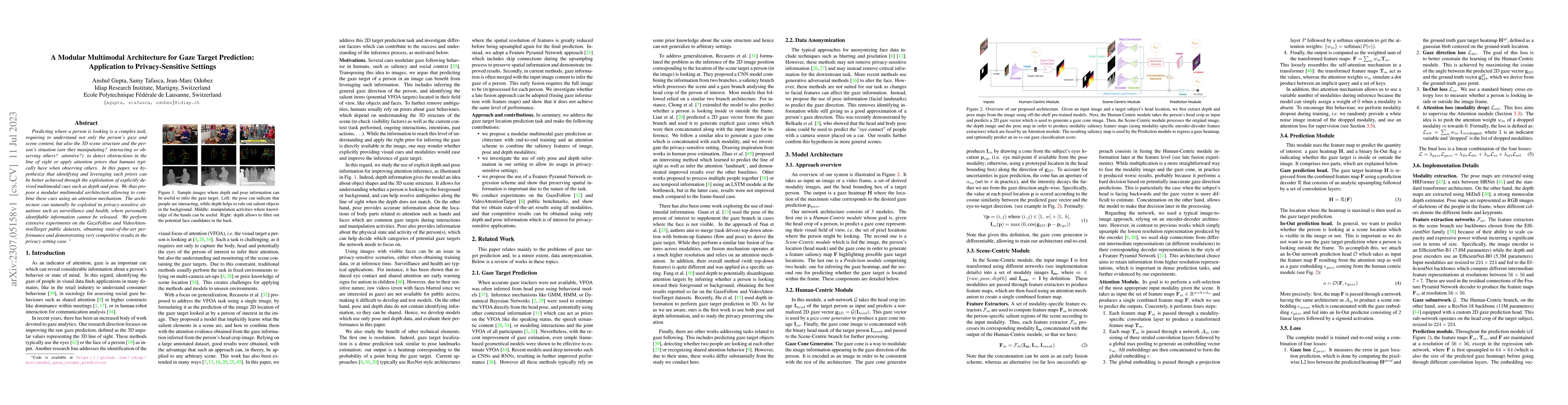 Thumbnail for A Modular Multimodal Architecture for Gaze Target Prediction:
  Application to Privacy-Sensitive Settings