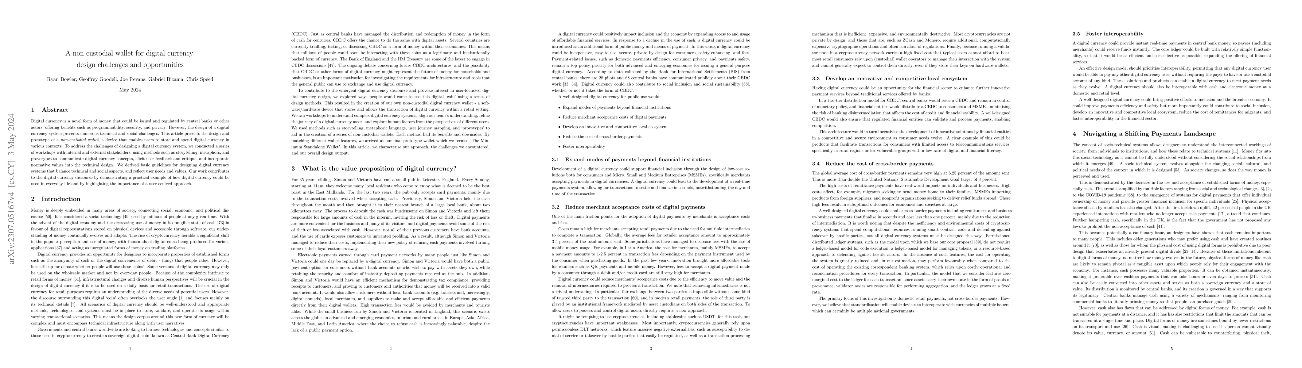 Thumbnail for A non-custodial wallet for digital currency: design challenges and
  opportunities
