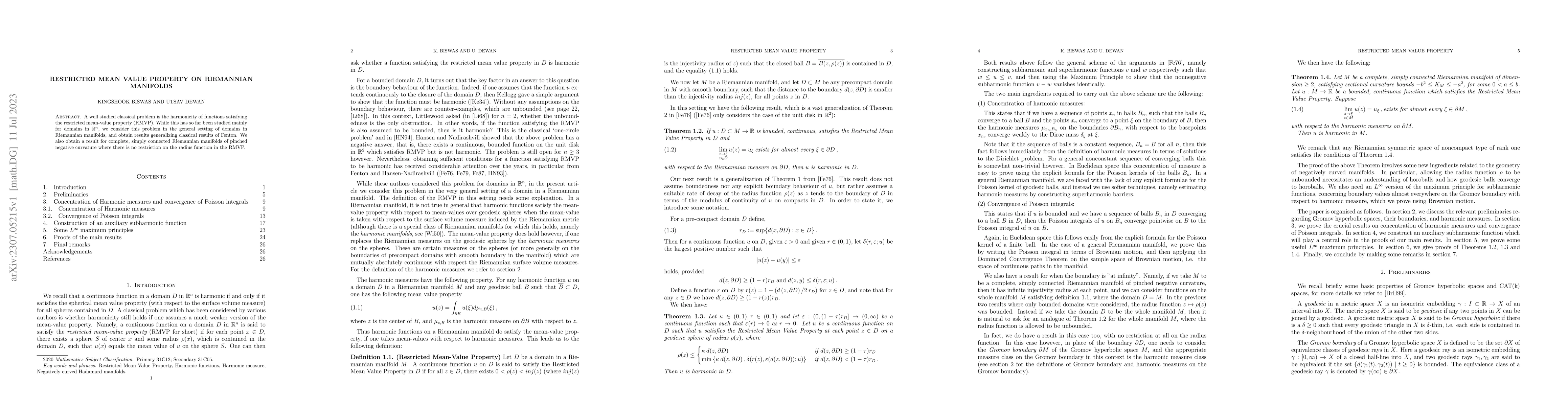 Thumbnail for Restricted mean value property on Riemannian manifolds