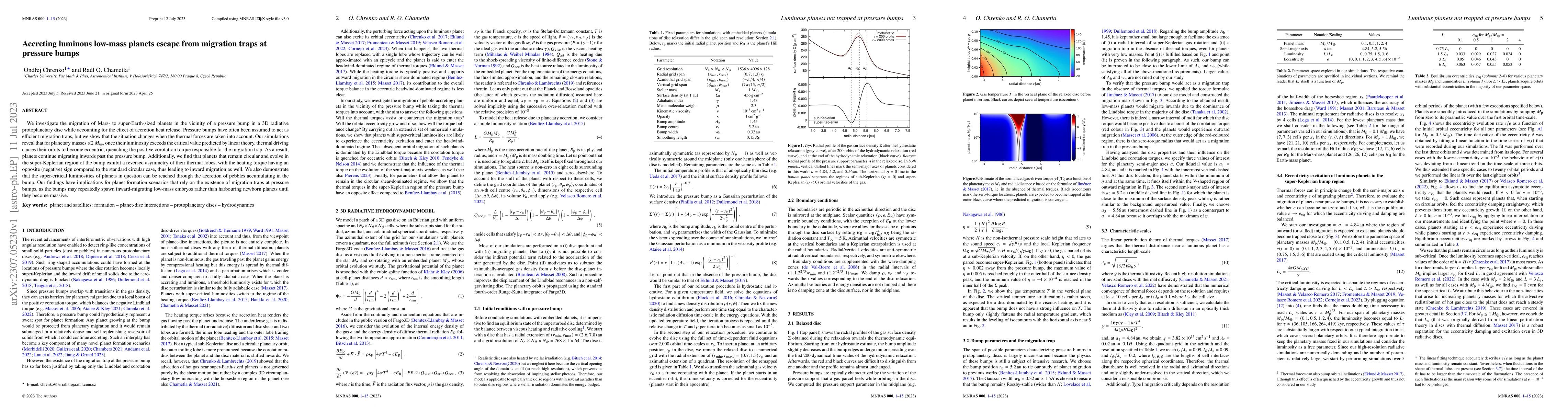 Thumbnail for Accreting luminous low-mass planets escape from migration traps at
  pressure bumps