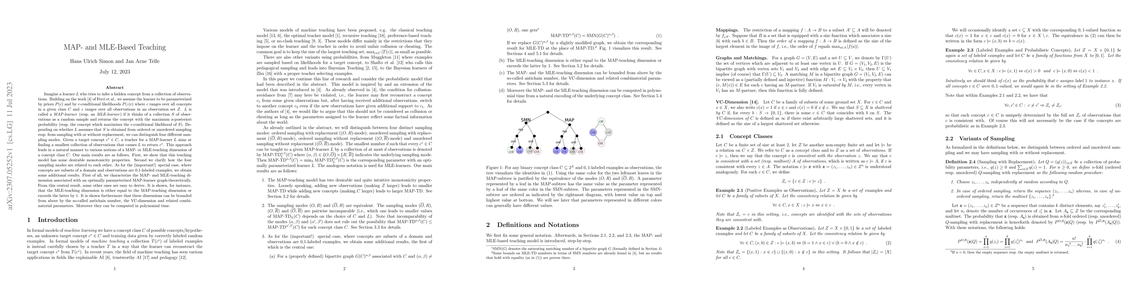 Thumbnail for MAP- and MLE-Based Teaching