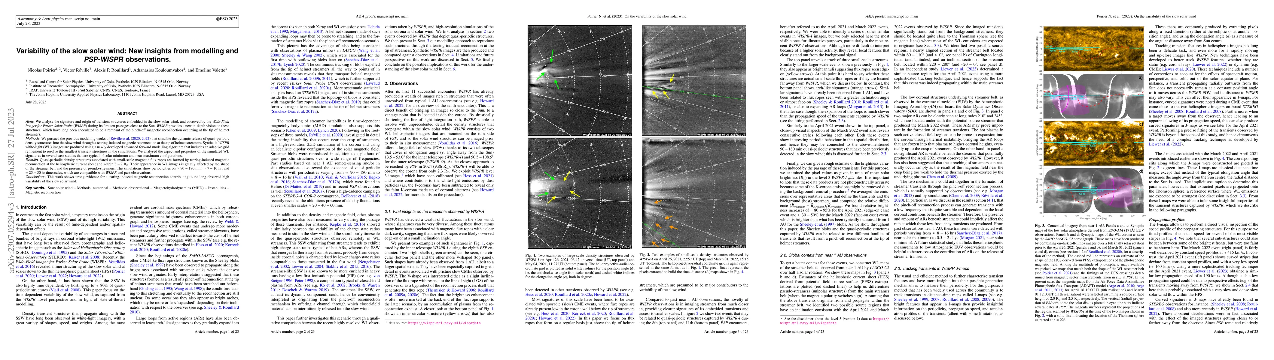 Thumbnail for Variability of the slow solar wind: New insights from modelling and
  PSP-WISPR observations