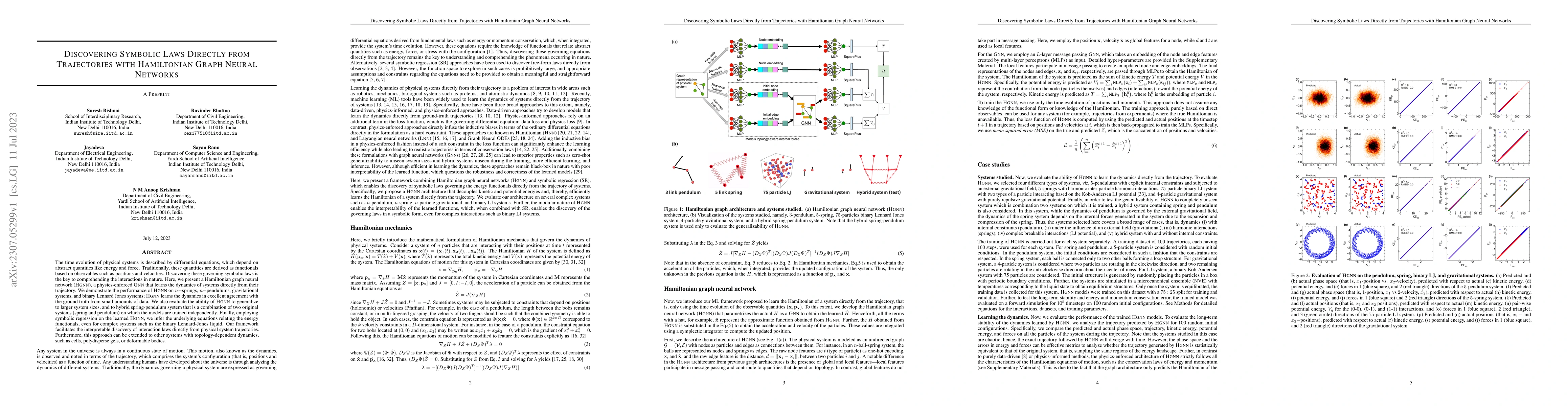 Thumbnail for Discovering Symbolic Laws Directly from Trajectories with Hamiltonian
  Graph Neural Networks