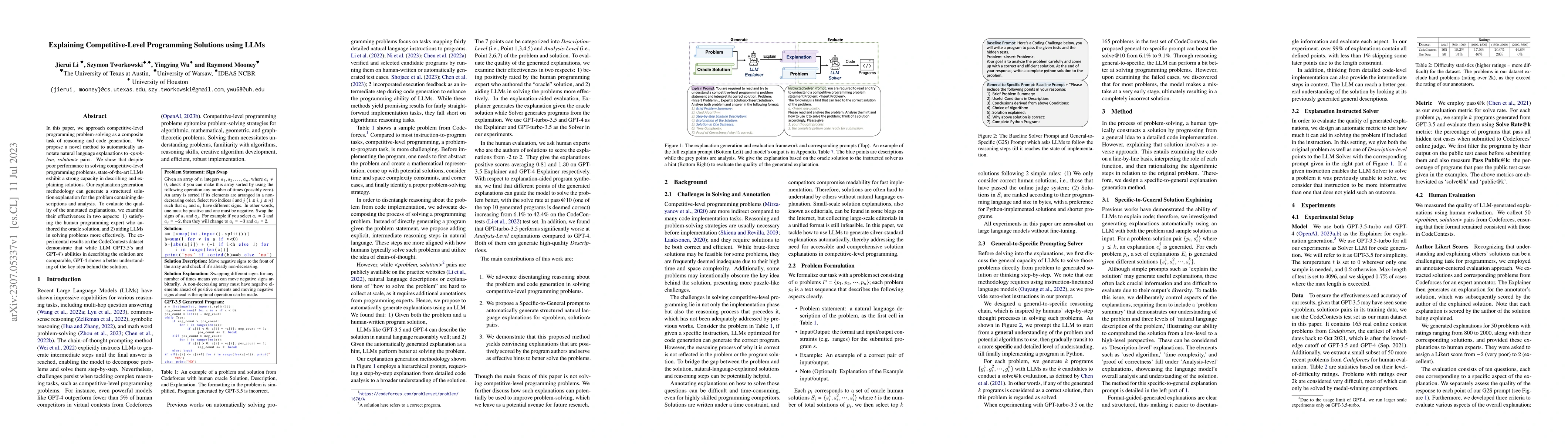 Thumbnail for Explaining Competitive-Level Programming Solutions using LLMs