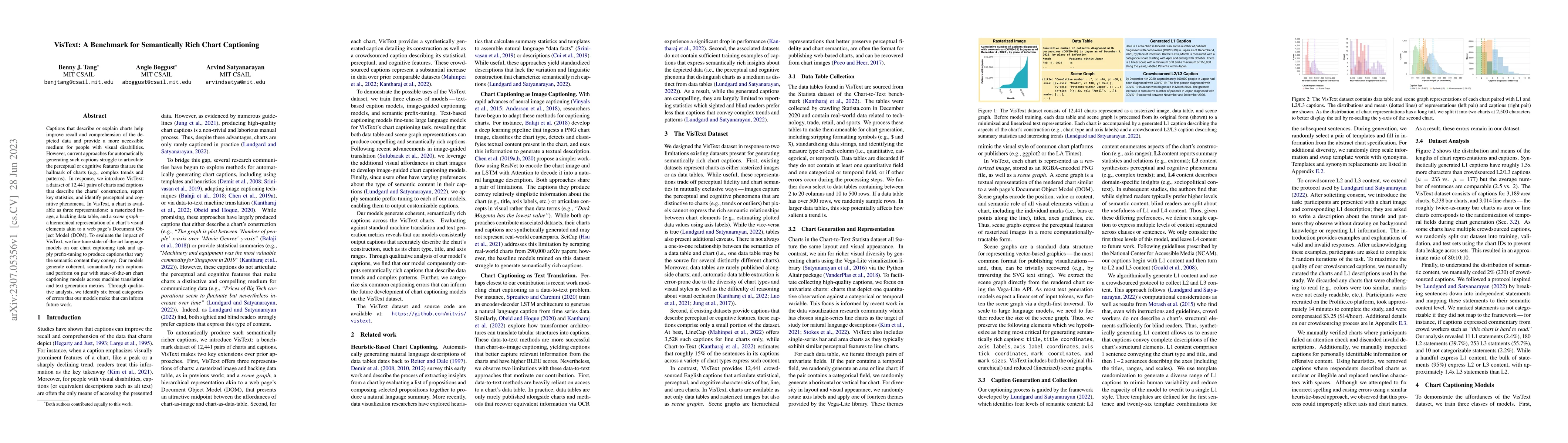 Thumbnail for VisText: A Benchmark for Semantically Rich Chart Captioning
