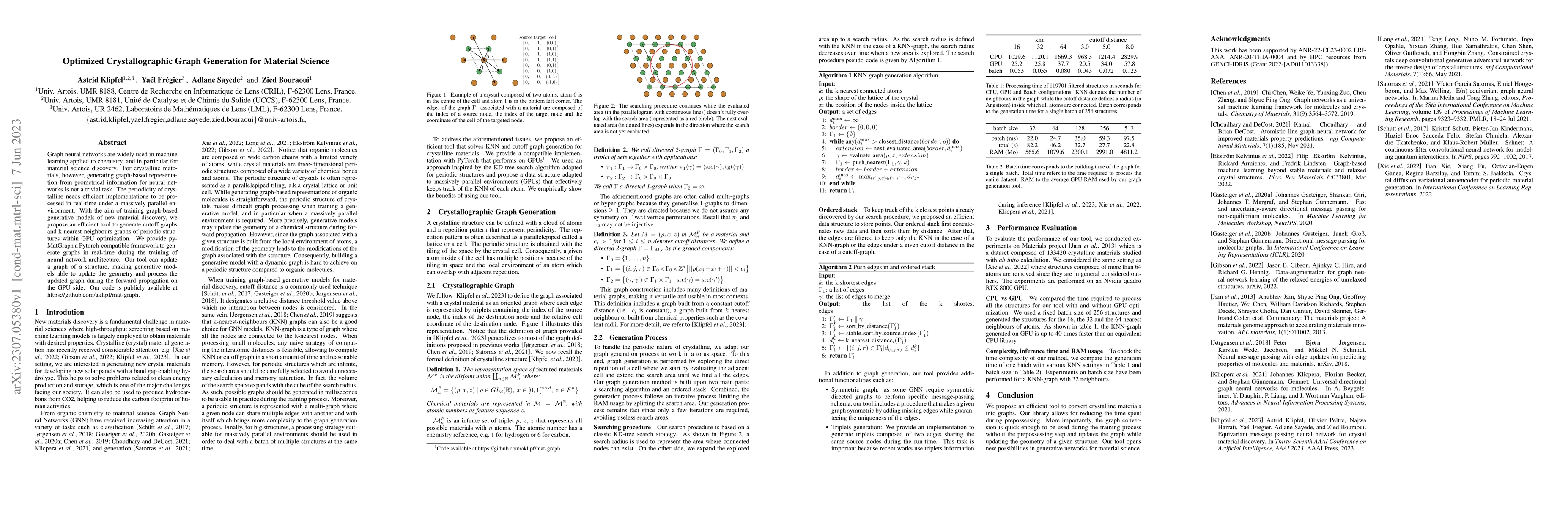 Thumbnail for Optimized Crystallographic Graph Generation for Material Science