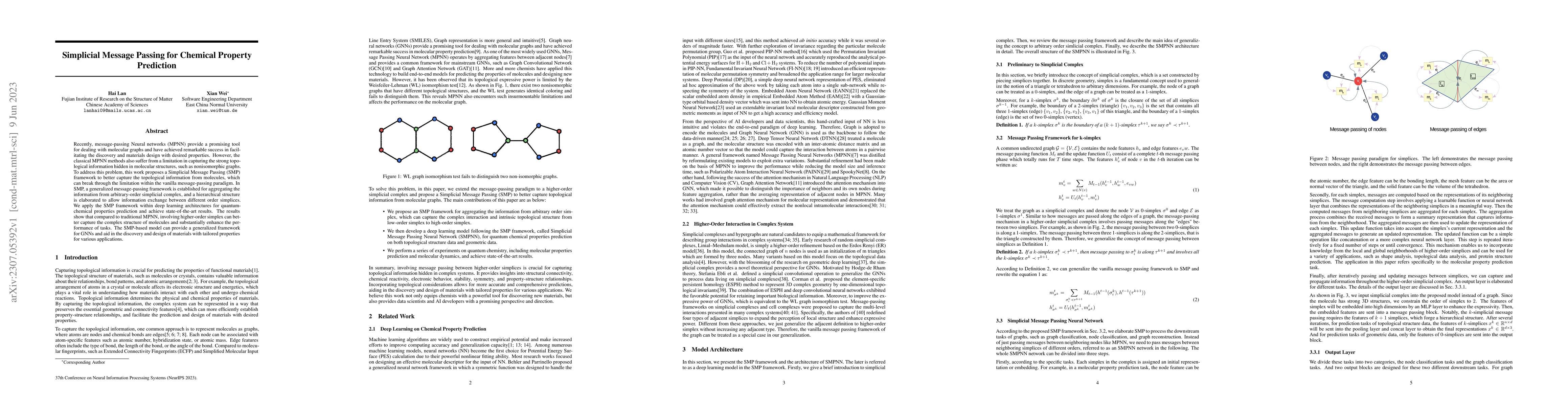 Thumbnail for Simplicial Message Passing for Chemical Property Prediction