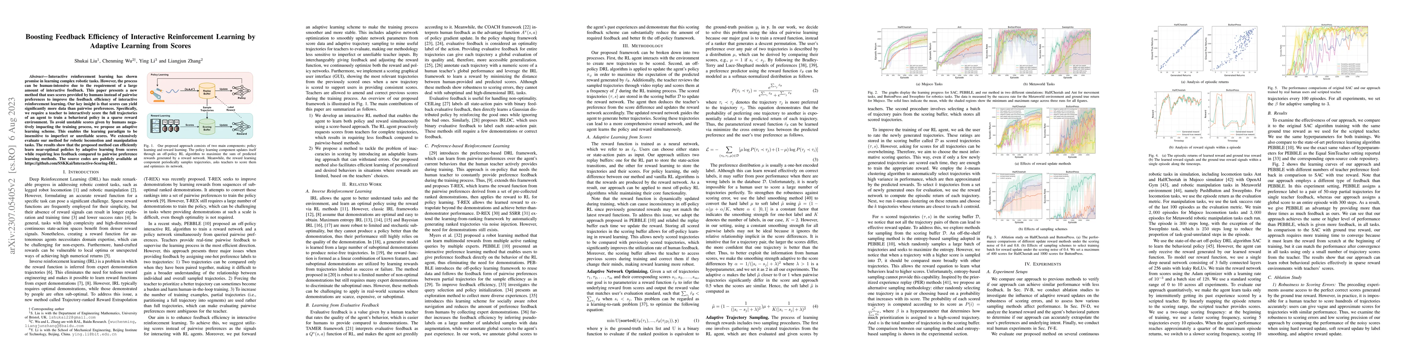 Thumbnail for Boosting Feedback Efficiency of Interactive Reinforcement Learning by
  Adaptive Learning from Scores